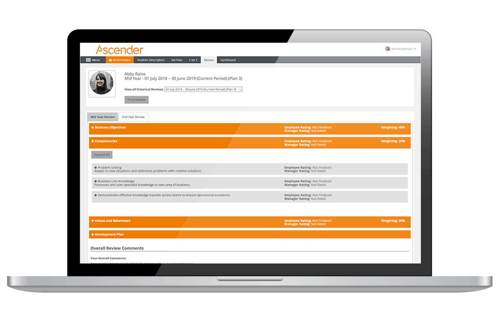 ascender payroll software laptop